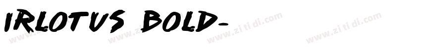 IRlotus Bold字体转换